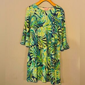 Lilly Pulitzer Blue and Green Long Sleeve Dress